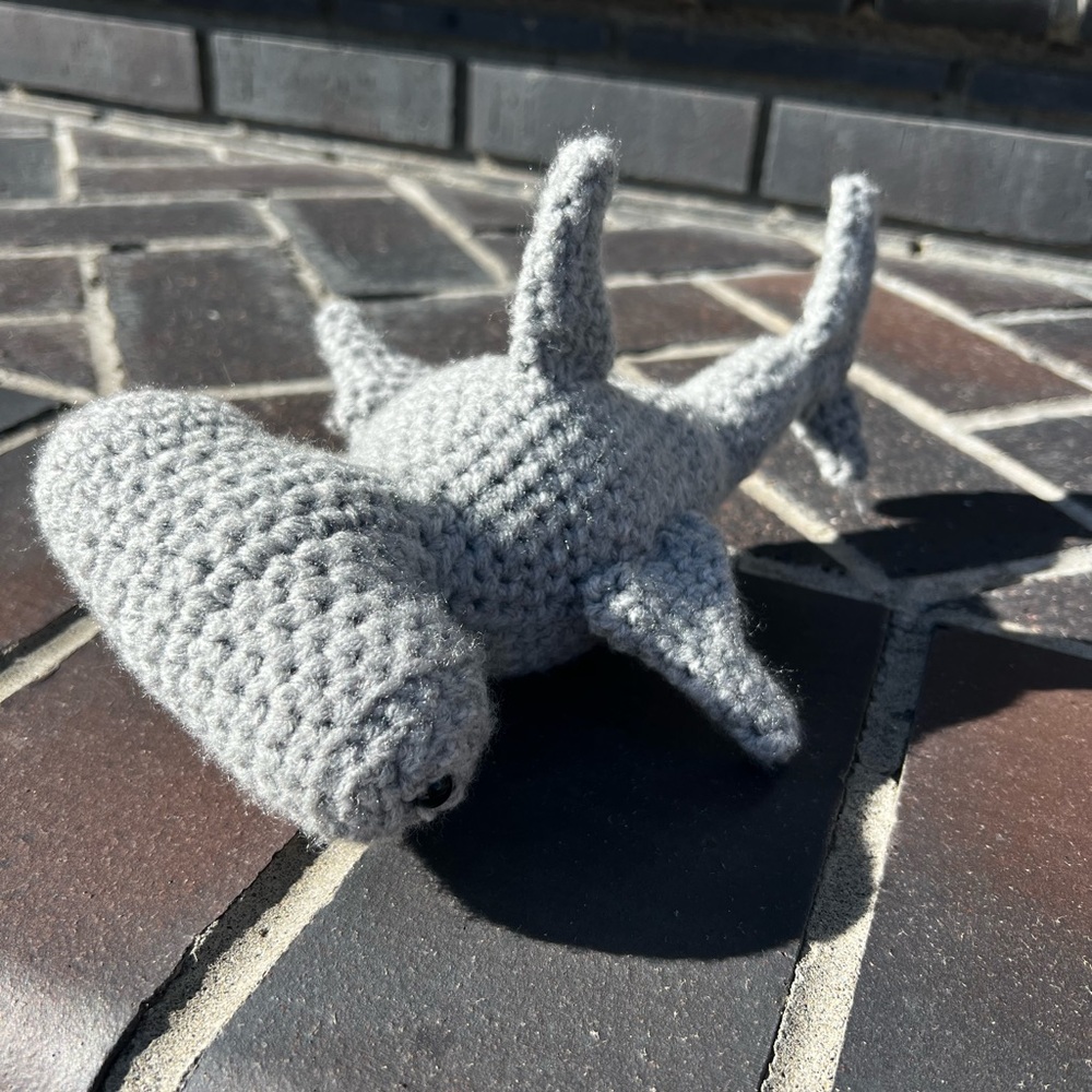 Hand Crocheted Anchor the Hammerhead Shark Stuffed Animal! - Picture 1 of 10
